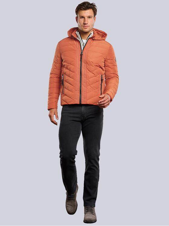 engbers Herren Steppjacke mit abnehmbarer Kapuze Orange 33517