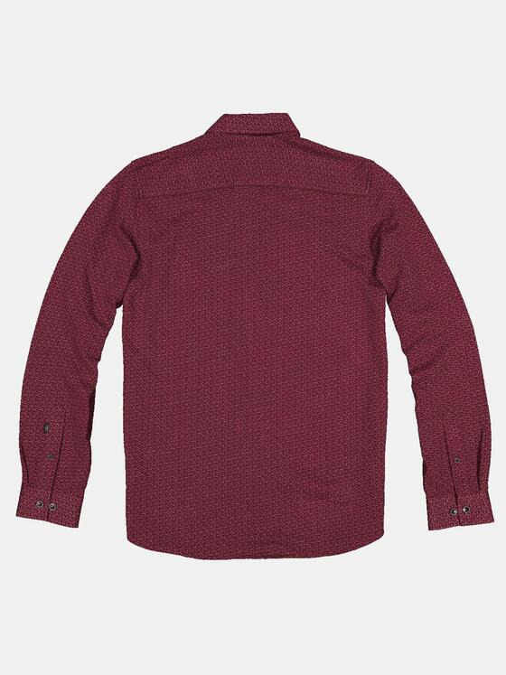 engbers Herren Langarm-Hemd gemustert Karminrot 32465