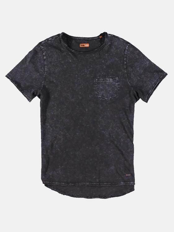emilio adani Herren Lässiges Rundhalsshirt Schwarz 30313