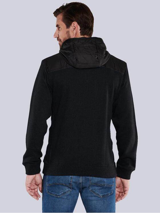 engbers Herren Sweatjacke mit Kapuze Schwarz 35739