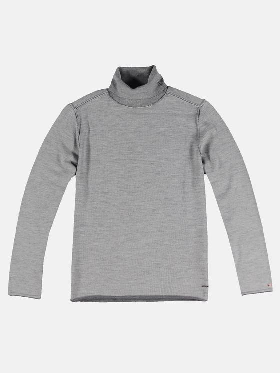 emilio adani Herren Rollkragen-Pullover aus Merinowolle Grau 32030