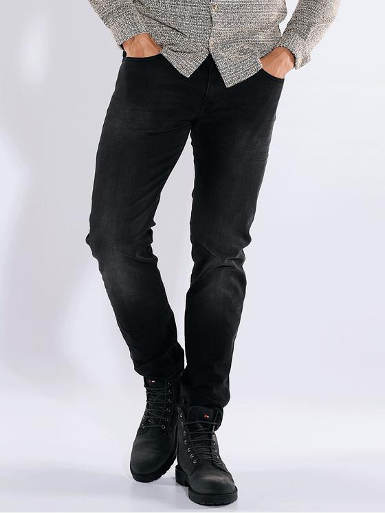 emilio adani Herren Super-Stretch-Jeans slim fit Schwarz 36131