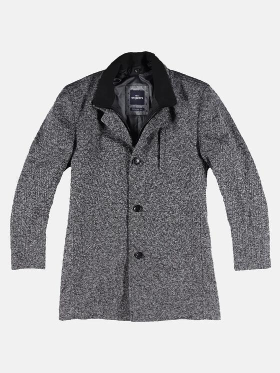 engbers Herren Mantel in Pfeffer und Salzoptik Kieselgrau 30771