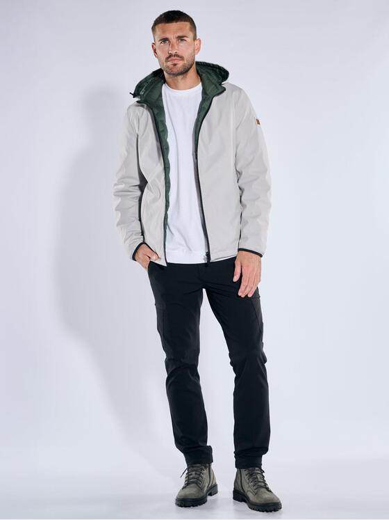 emilio adani Herren Wendejacke mit Kapuze Silbergrau 39285