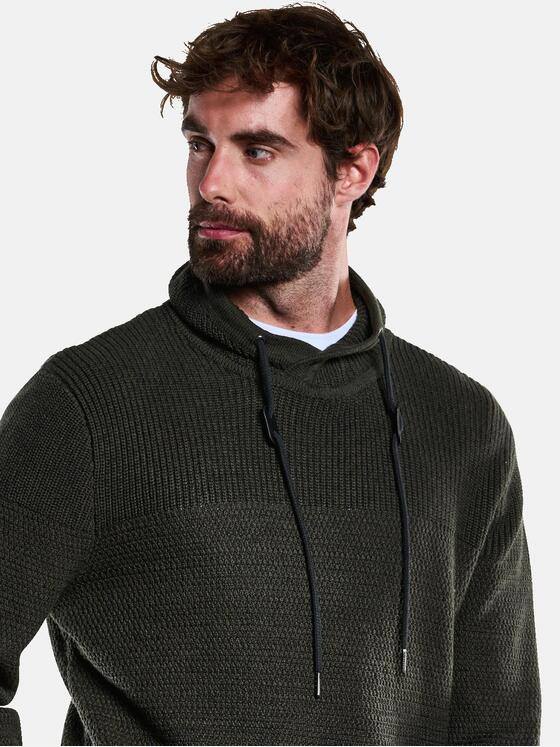 engbers Herren Pullover mit Schalkragen Oliv 34028