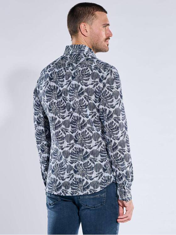 emilio adani Herren Hemd langarm Marineblau 40564