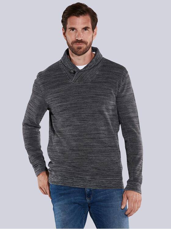 engbers Herren Sweatshirt mit Schalkragen Grau 35647