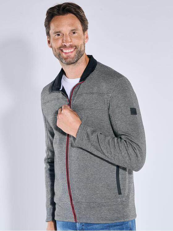 engbers Herren Sweatjacke mit Stehkragen Grau 39538