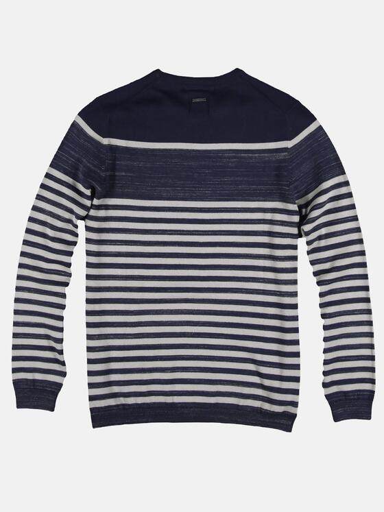 engbers Herren Gestreifter Pullover Marineblau 29606