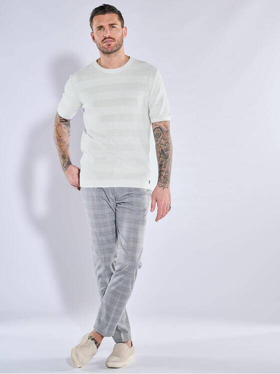 emilio adani Herren T-Shirt aus Strick Grau 38883