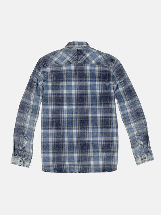 engbers Herren Langarm-Hemd kariert Blau 34352