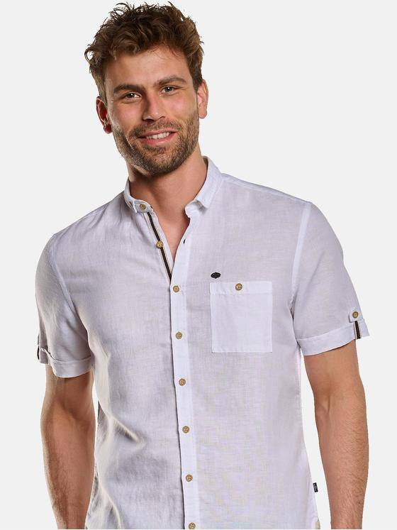 engbers Herren Hemd uni Reinweiss 33012