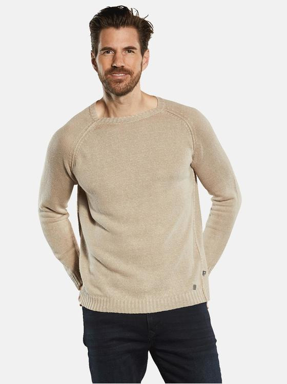 ENGBERS GERMANY Herren Pullover aus Leinen Braun 34688
