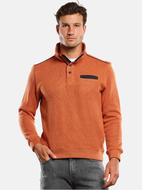 engbers Herren Sweatshirt Stehbund Dunkelorange 33749