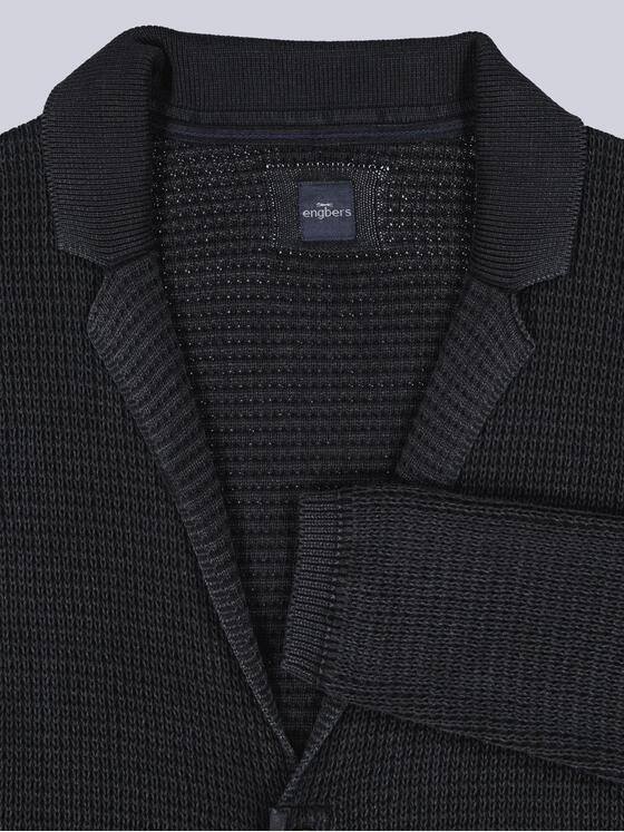 engbers Herren Sakko in edler Strickqualität Schwarz 39523