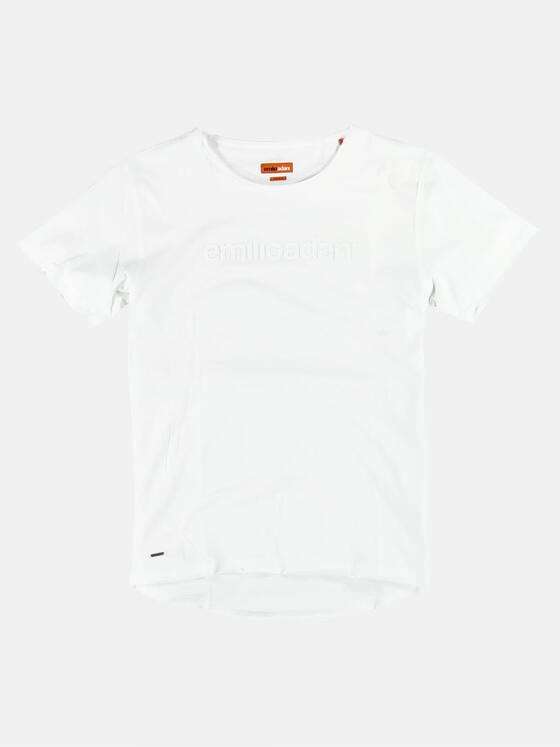 emilio adani Herren Rundhals T-Shirt Weiß 25227