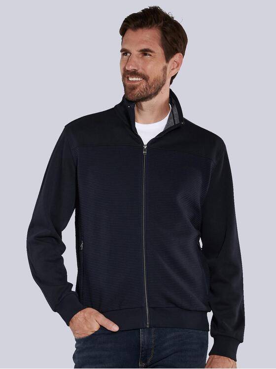 engbers Herren Sweatjacke mit Stehkragen Blau 35669