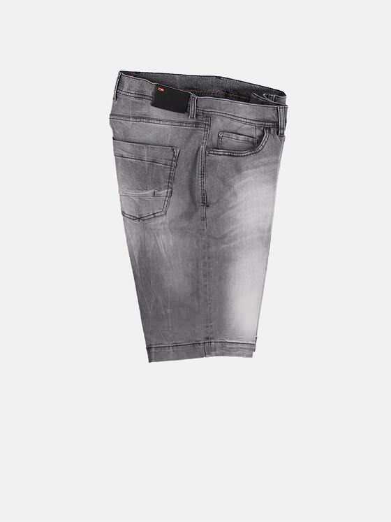 emilio adani Herren Authentisch gewaschene Bermuda Grau 29859