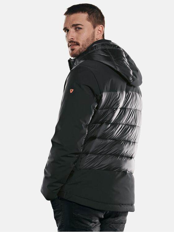 emilio adani Herren Jacke im Materialmix Schwarz 31889