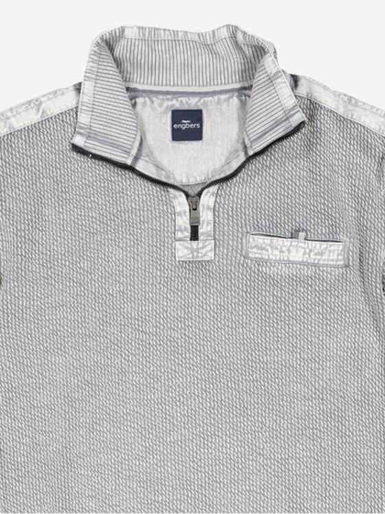 engbers Herren Sweatshirt strukturiert Silbergrau 37739