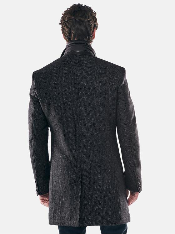 ENGBERS GERMANY Herren Zeitloser Mantel Anthrazit 30574