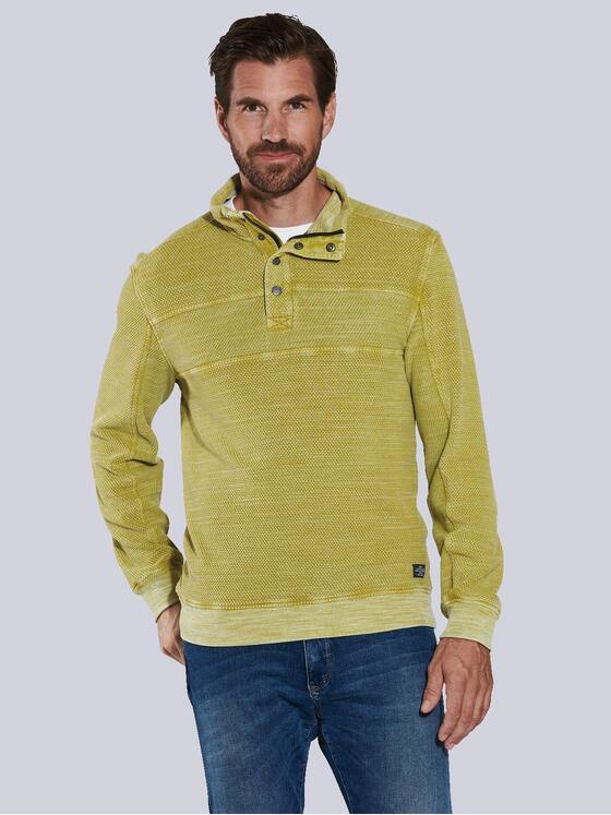engbers Herren Sweatshirt gestreift Gelb 36104