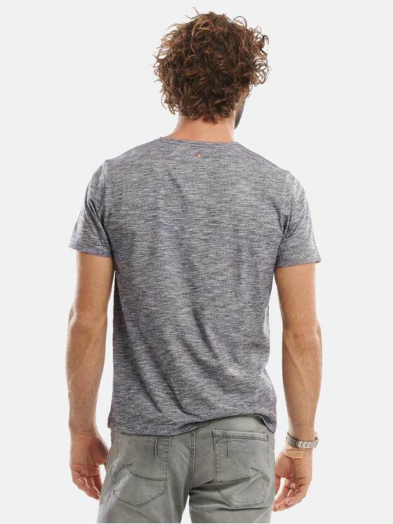 emilio adani Herren Rundhals T-Shirt Schwarz 30929