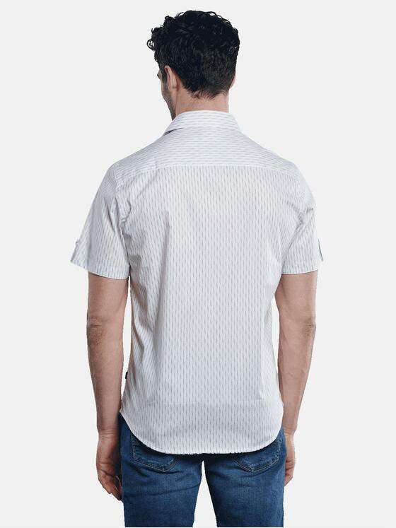 engbers Herren Kurzarm-Hemd gemustert Naturweiss 30776