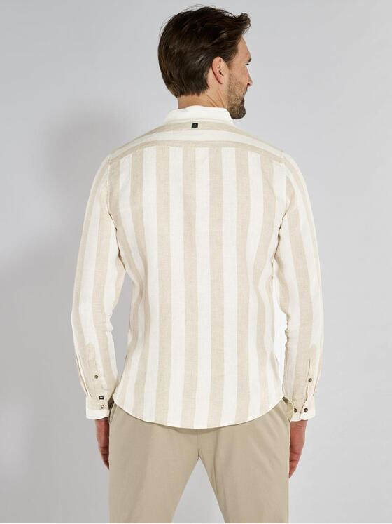 ENGBERS GERMANY Herren Langarm-Hemd slim fit Beige 36860