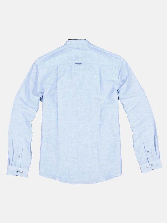 engbers Herren Langarm-Hemd mit Leinenanteil Hellblau 32995