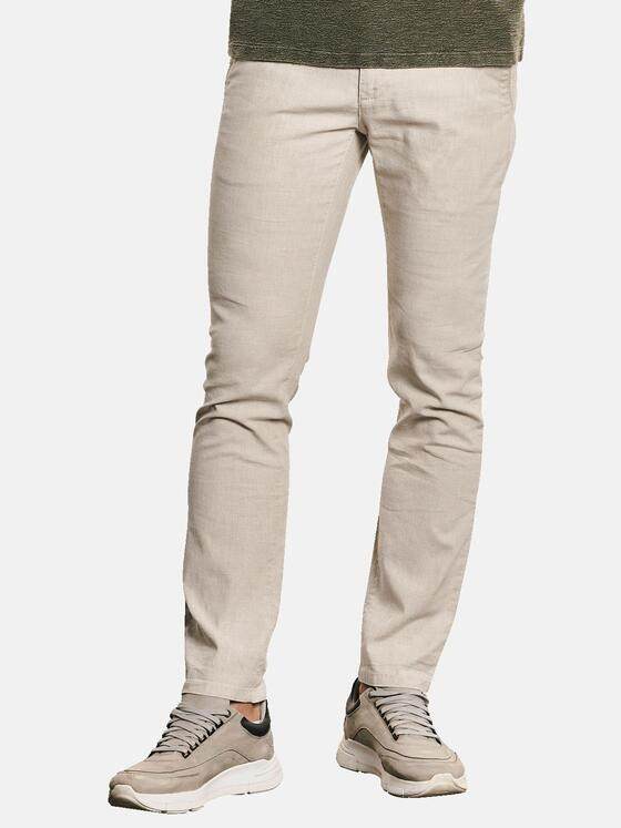 emilio adani Herren Hose aus Leinen-Mix Beige 32754