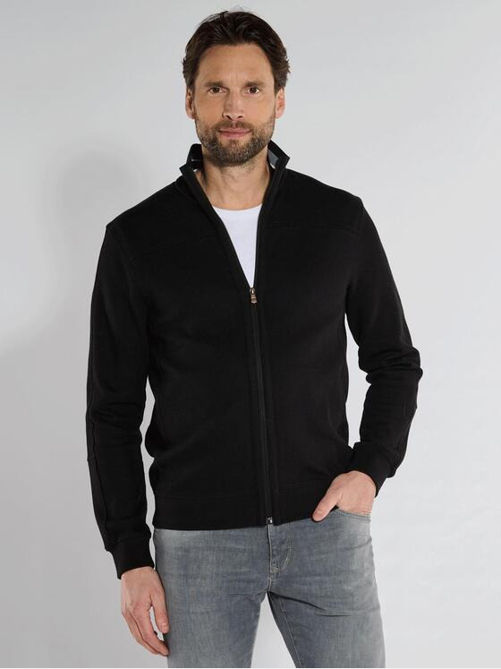engbers Herren Sweatjacke mit Zipper Schwarz 36337