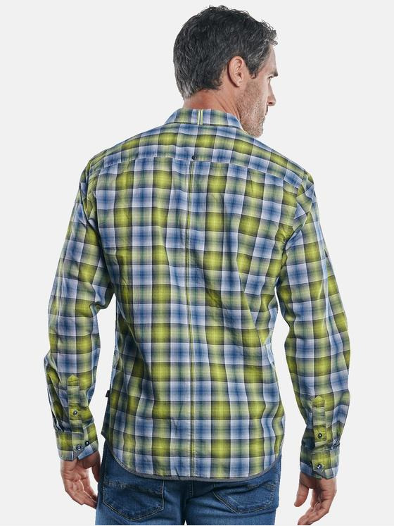 engbers Herren Karohemd Limonengelb 30146