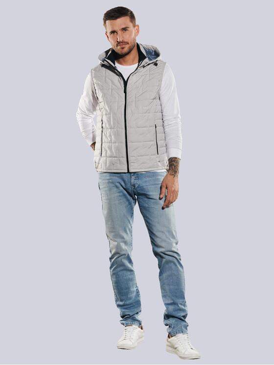 emilio adani Herren Freizeit-Weste regular Grau 35187
