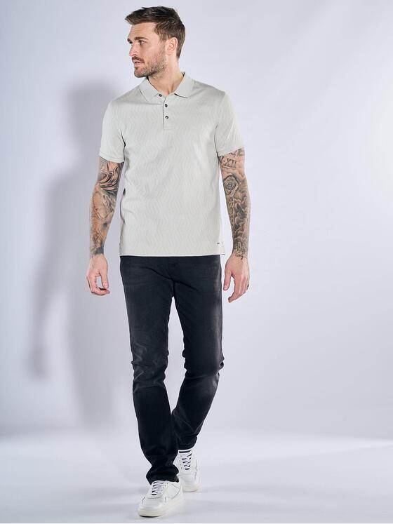 emilio adani Herren Polo-Shirt strukturiert Hellgrau 38687