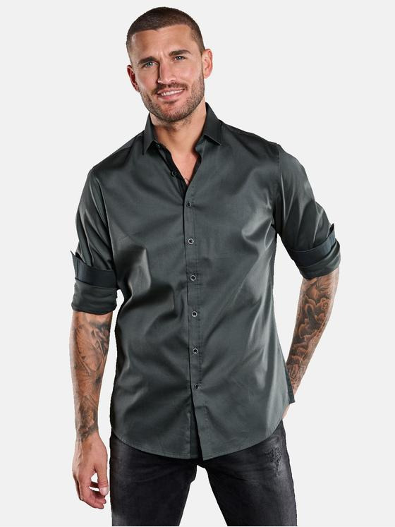 emilio adani Herren Langarm-Hemd "My Favorite" Grün 36203