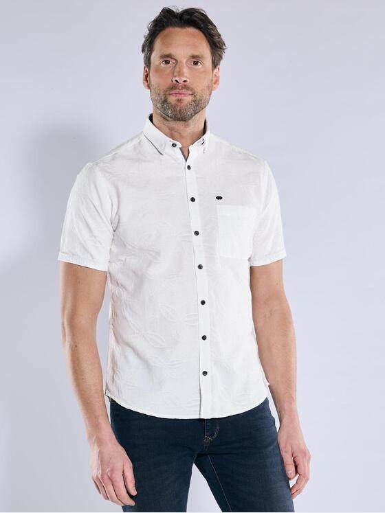 engbers Herren Kurzarm-Hemd gemustert Naturweiss 38489