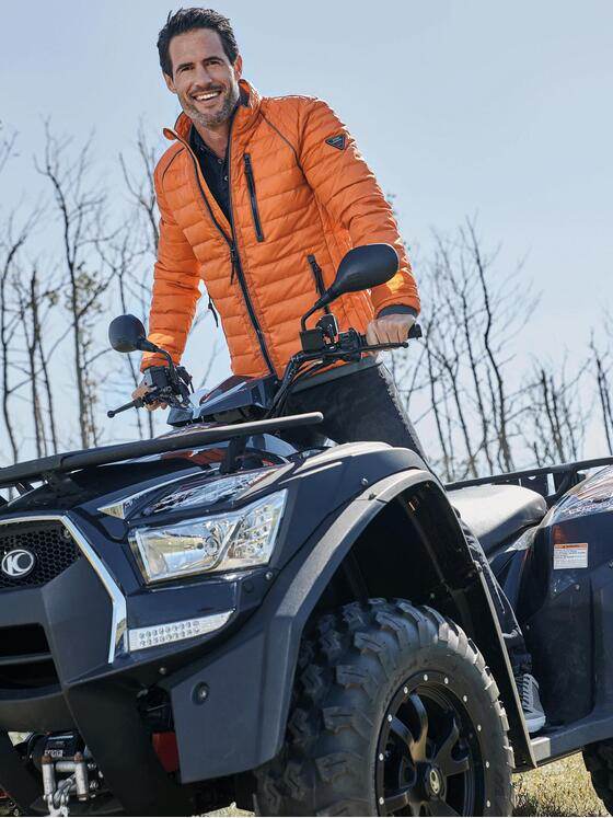 engbers Herren Auffällige Steppjacke Blutorange 30166