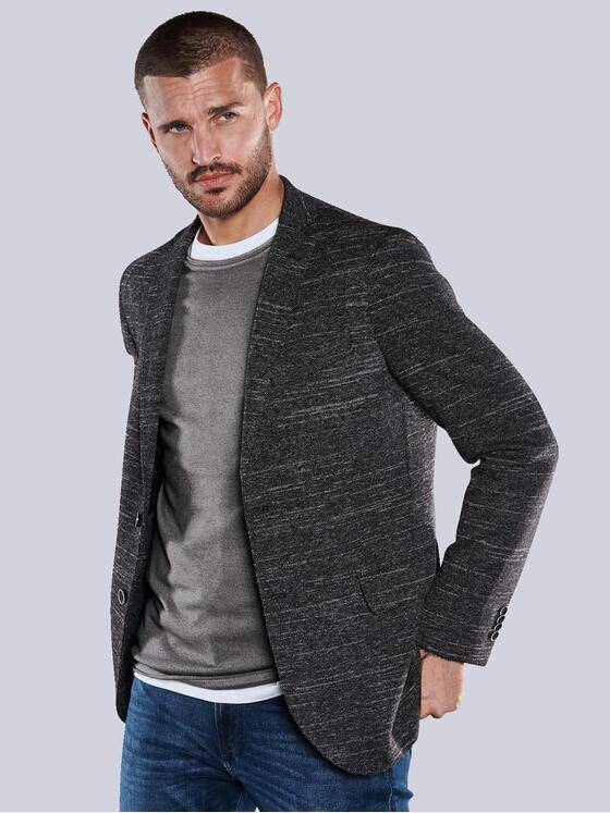 emilio adani Herren Sakko meliert Grau 33311