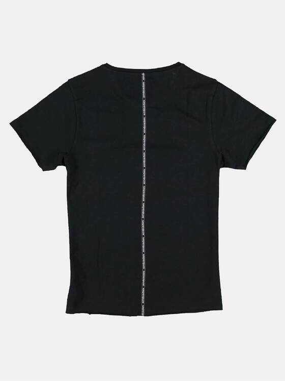 emilio adani Herren Rundhals T-Shirt Schwarz 25859