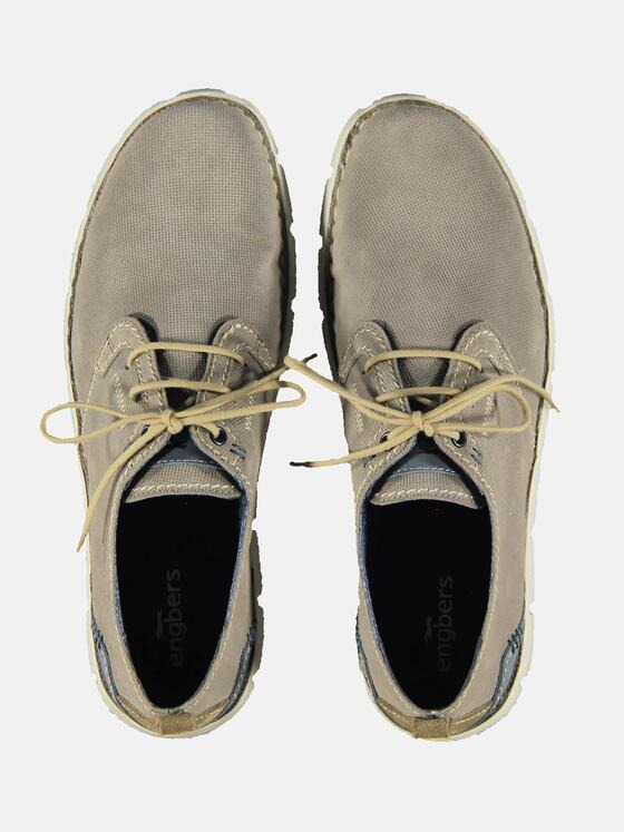 engbers Herren Halbschuh aus Veloursleder Grau 32086