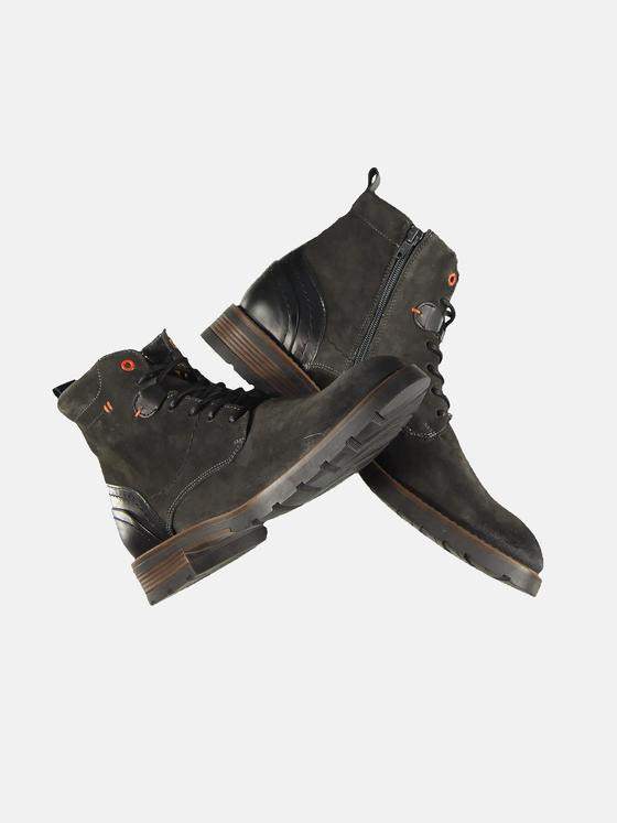 emilio adani Herren Boots aus Veloursleder Grau 32015