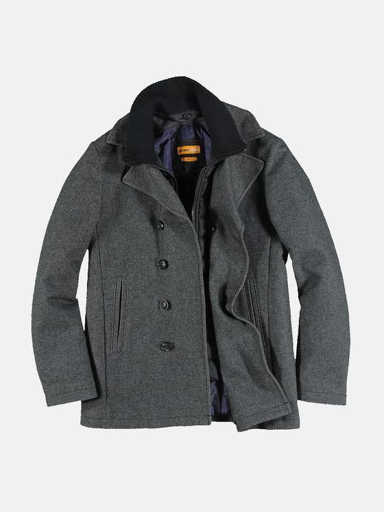 emilio adani Herren Jacke im Caban-Style Grau 32000