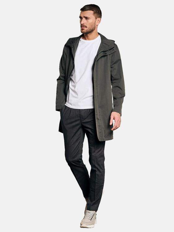 emilio adani Herren Parka aus Baumwolle Grün 32586