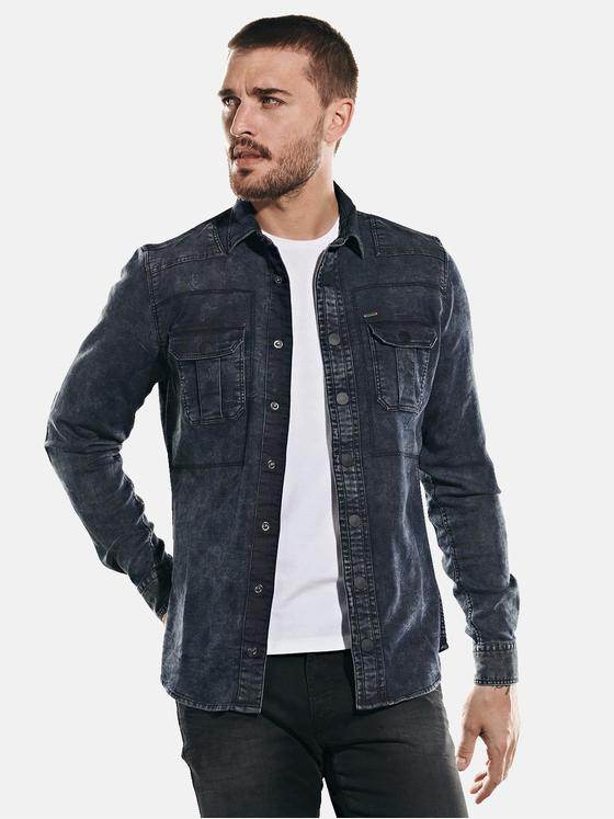 emilio adani Herren Hemd uni Grau 31774