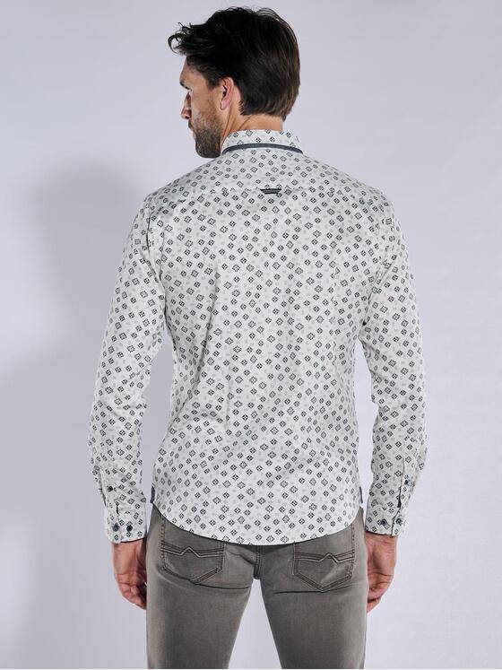 engbers Herren Langarm-Hemd gemustert Sand 38016