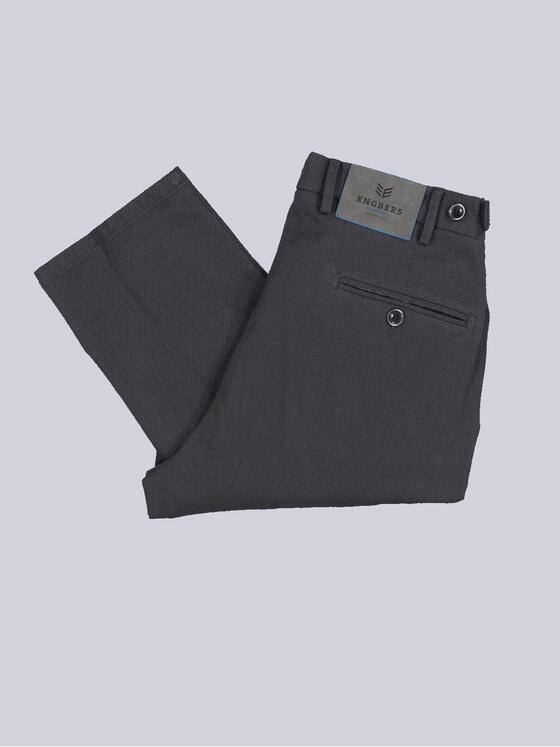 ENGBERS GERMANY Herren Chino mit edler Warenstruktur Grau 35469