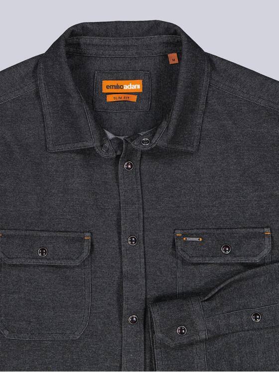 emilio adani Herren Poloshirt langarm Schwarz 39580