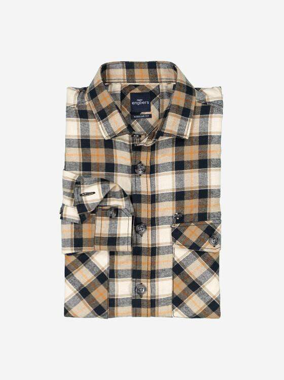 engbers Herren Overshirt kariert Braun 37852