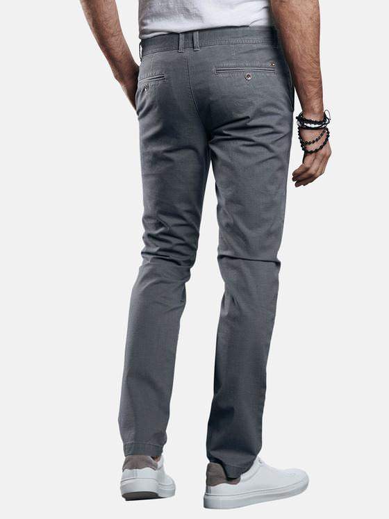 emilio adani Herren Sportive Chino in dezenter Zweifarbigkeit Grau 29263